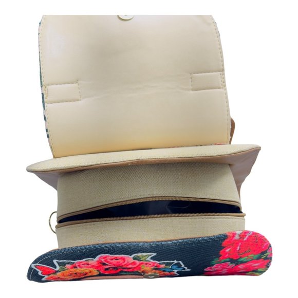 Artisan Made Frida Kahlo Canvas Faux Leather Tote Backpack From Coyoacan Mexico - Picture 5 of 9